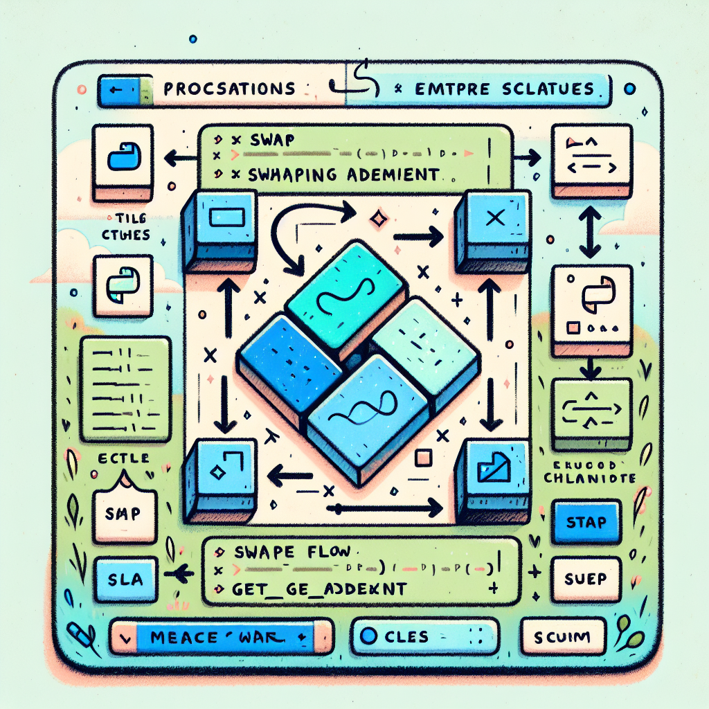Codevoorbeeld van swap- en get_adjacent functies in Python Codevoorbeeld van swap en ophalen van aangrenzende elementen in Python